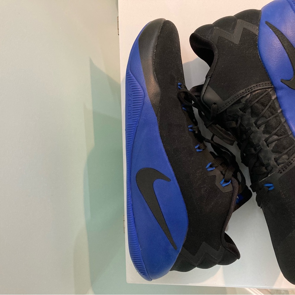 Nike Men's Hyperdunk 2016 Low Top Sneakers Size 12 Men Black Blue Zoom Active
